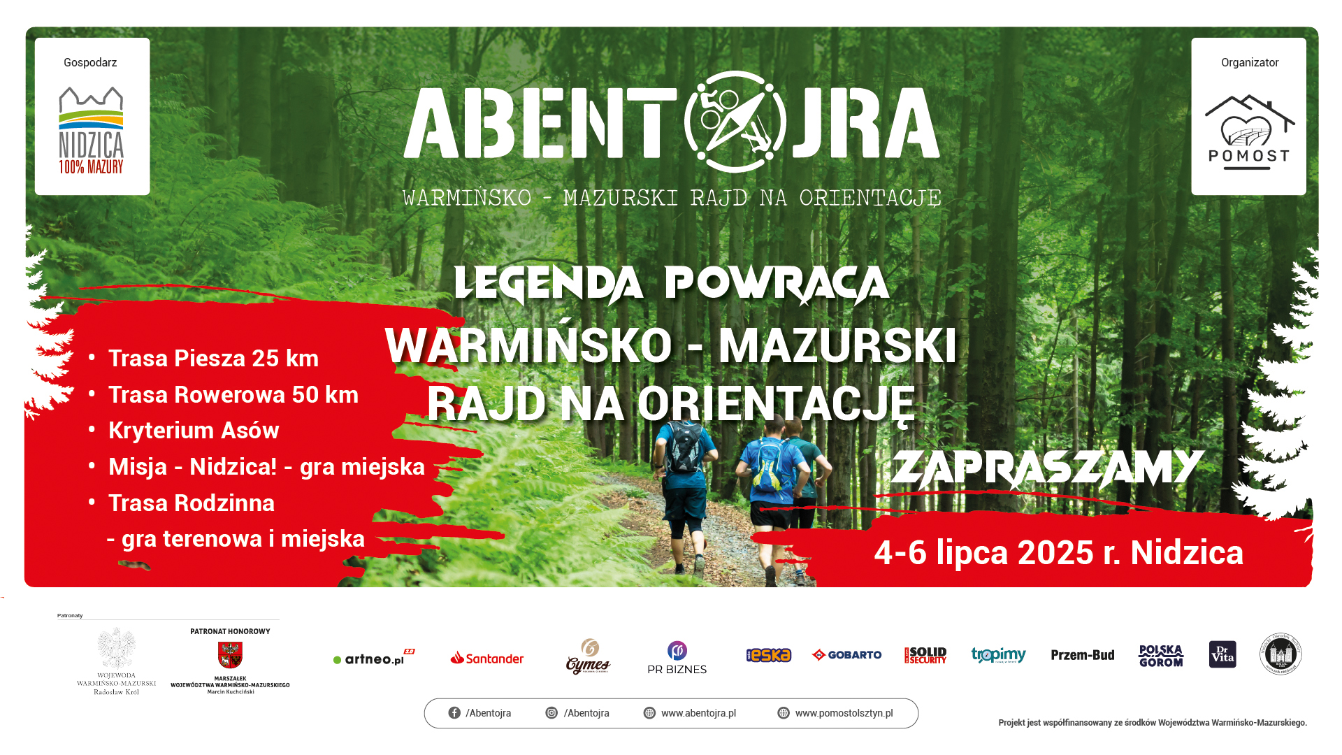 2025 ABENTOJRA – TRASA PIESZA 25 KM +