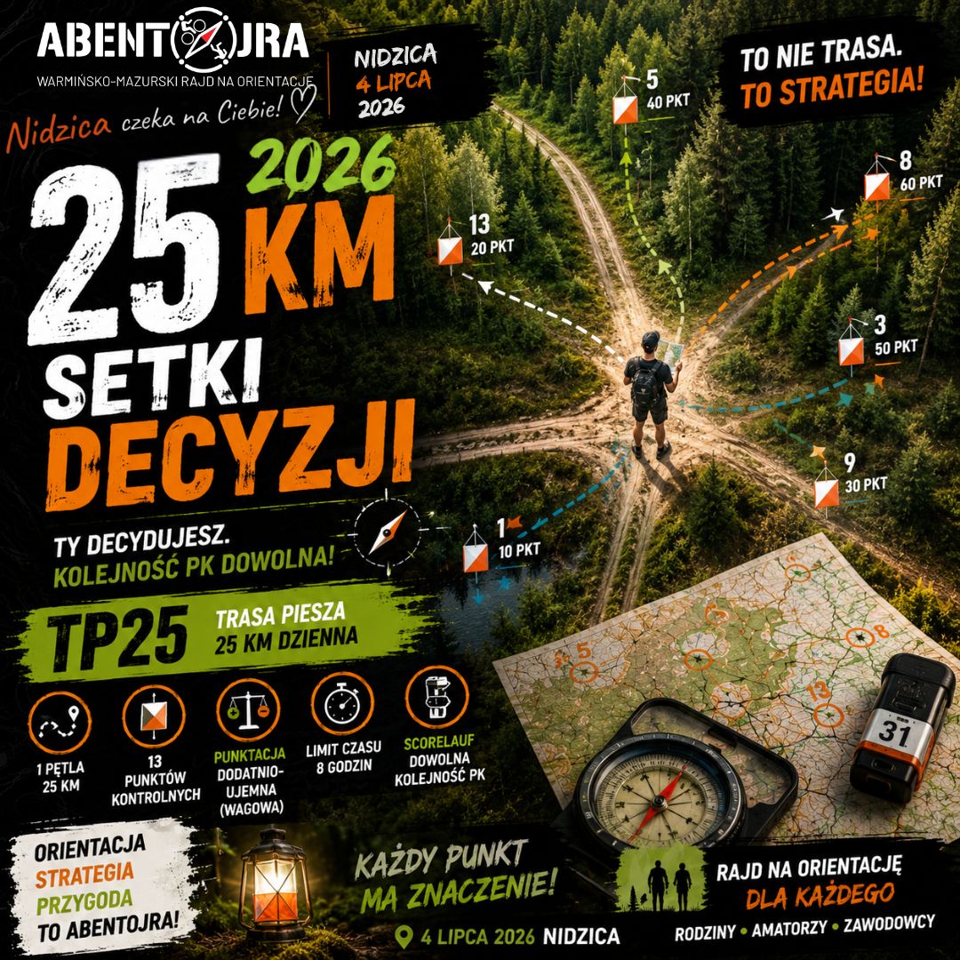 2026 RnO ABENTOJRA – TRASA PIESZA 25KM
