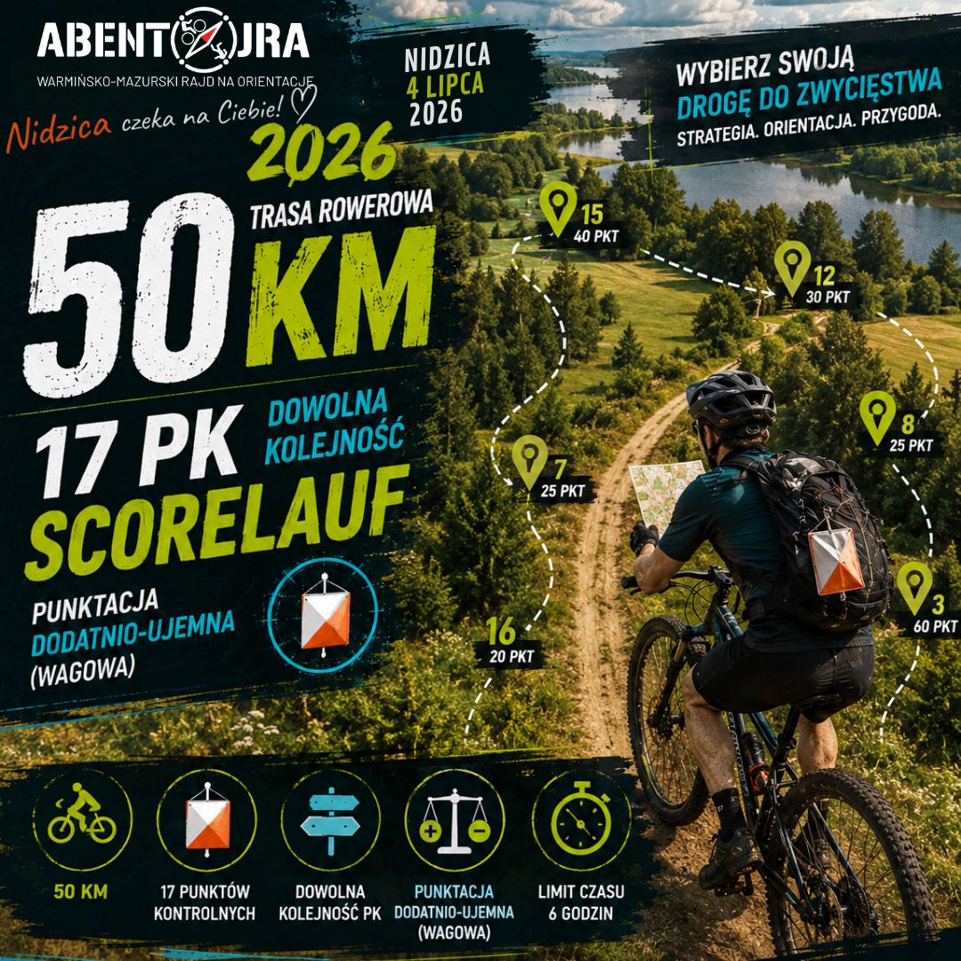 2026 RnO ABENTOJRA – TRASA ROWEROWA 50KM